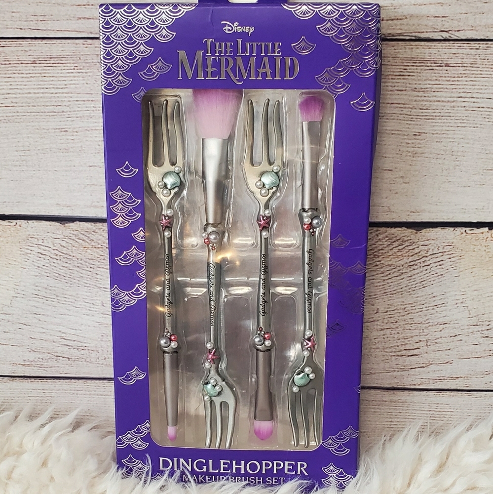 RARE Little Mermaid Dinglehopper Makeup Brush Set
